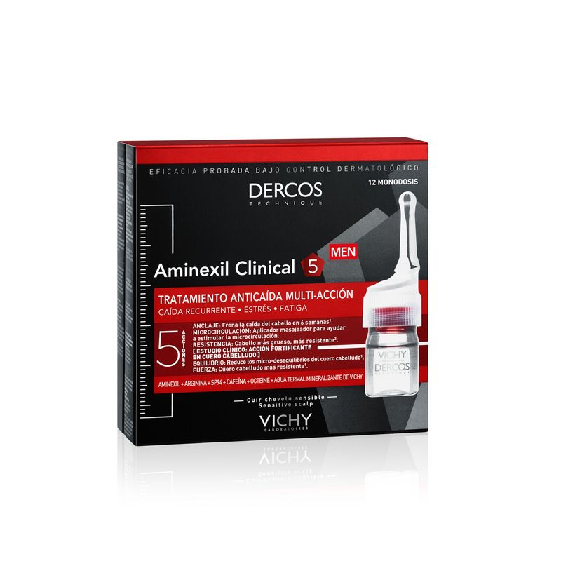 VICHY - Tratamiento Control de Caída del Pelo Hombre Aminexil Pro Ampollas X12 Vichy