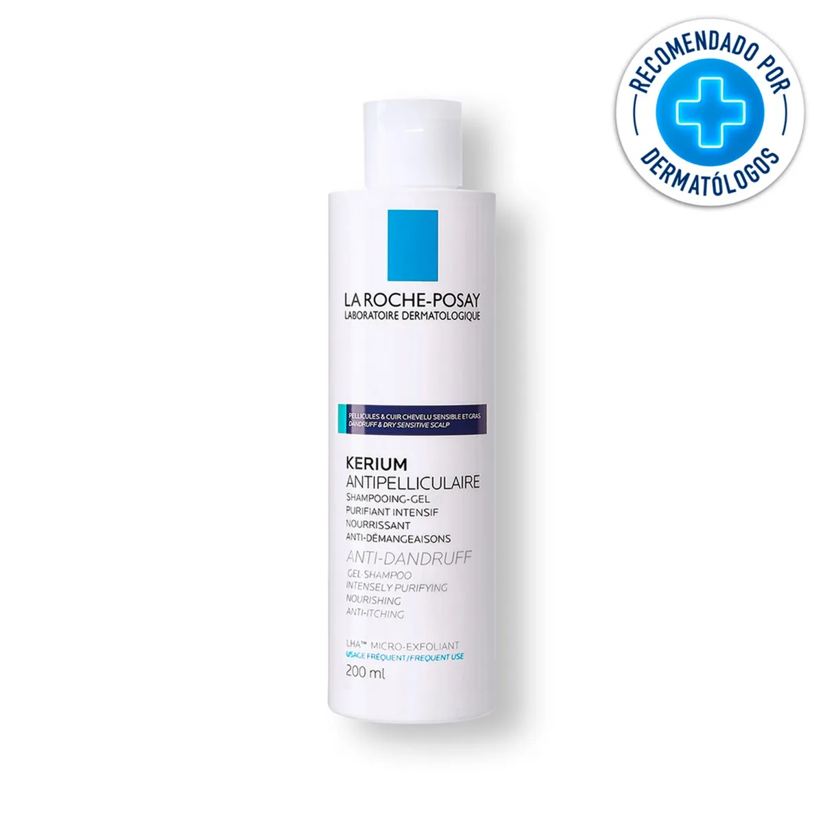 LA ROCHE POSAY - Shampoo Kerium Anti Caspa Grasa 200 Ml La Roche Posay
