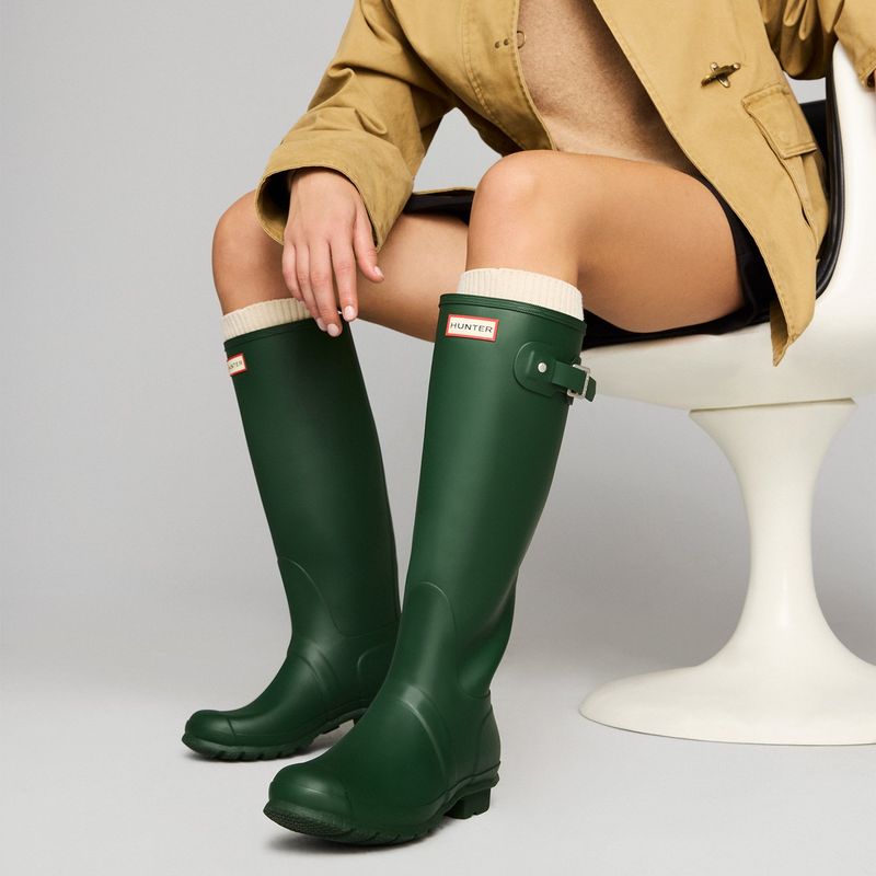 HUNTER - Bota de Agua Mujer Verde Hunter