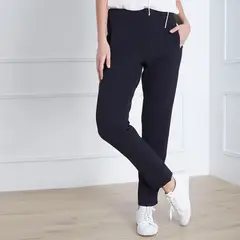 MAISON 123 - Pantalón Recto Tiro Medio Mujer