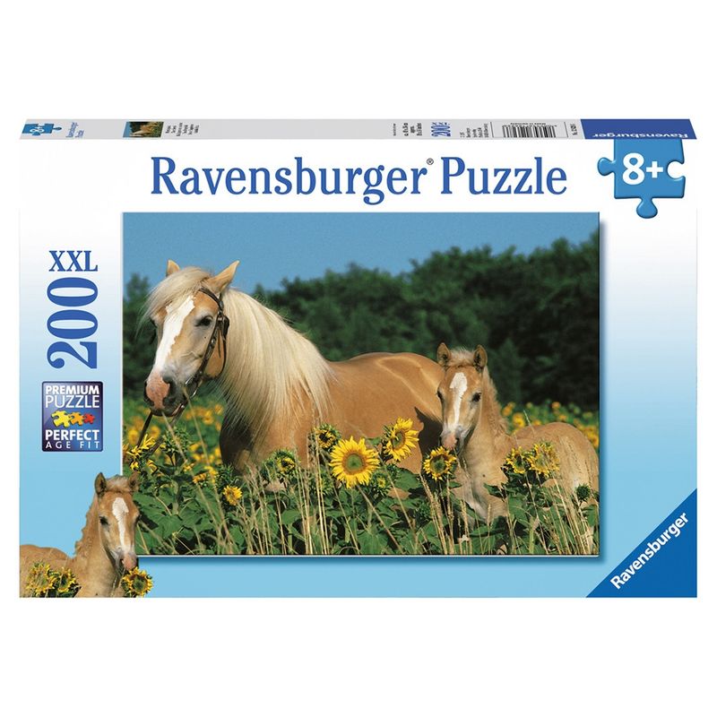 RAVENSBURGER - Puzzle Xxl Caballos Felices 200 Piezas Ravensburger