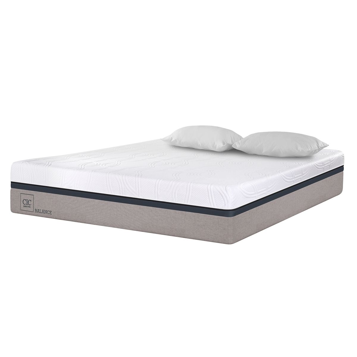 CIC - Colchón Balance 2 plazas x 1.90mt + 2 Almohadas Cic