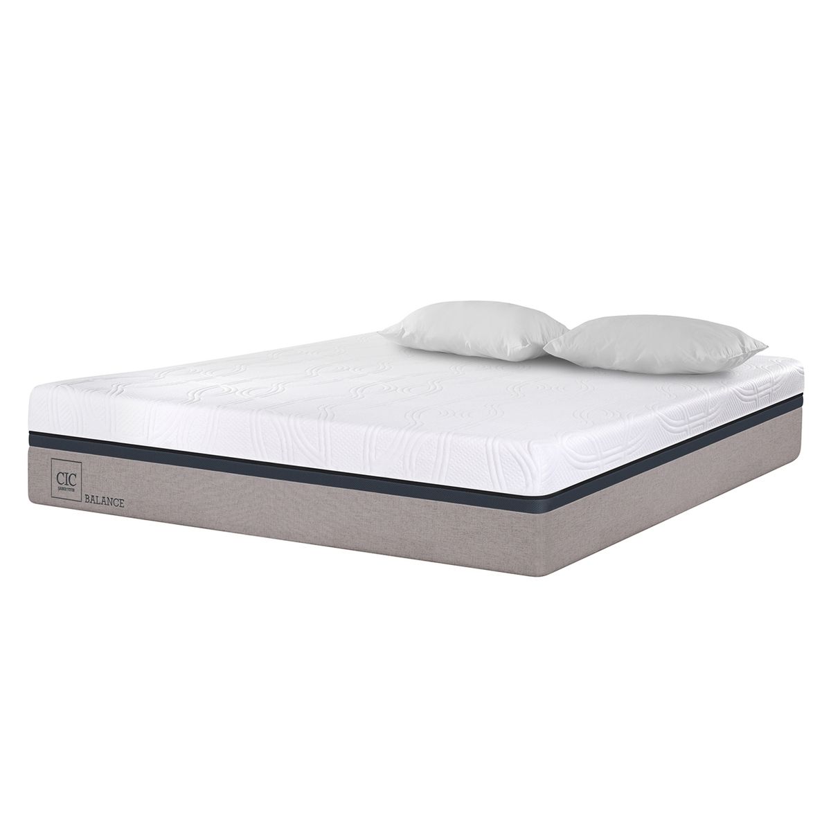 CIC - Colchón Balance 2 plazas x 2.00mt +Almohadas Cic