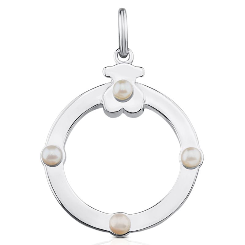 TOUS - Tous Colgante Grande Super Power De Plata Con Perlas