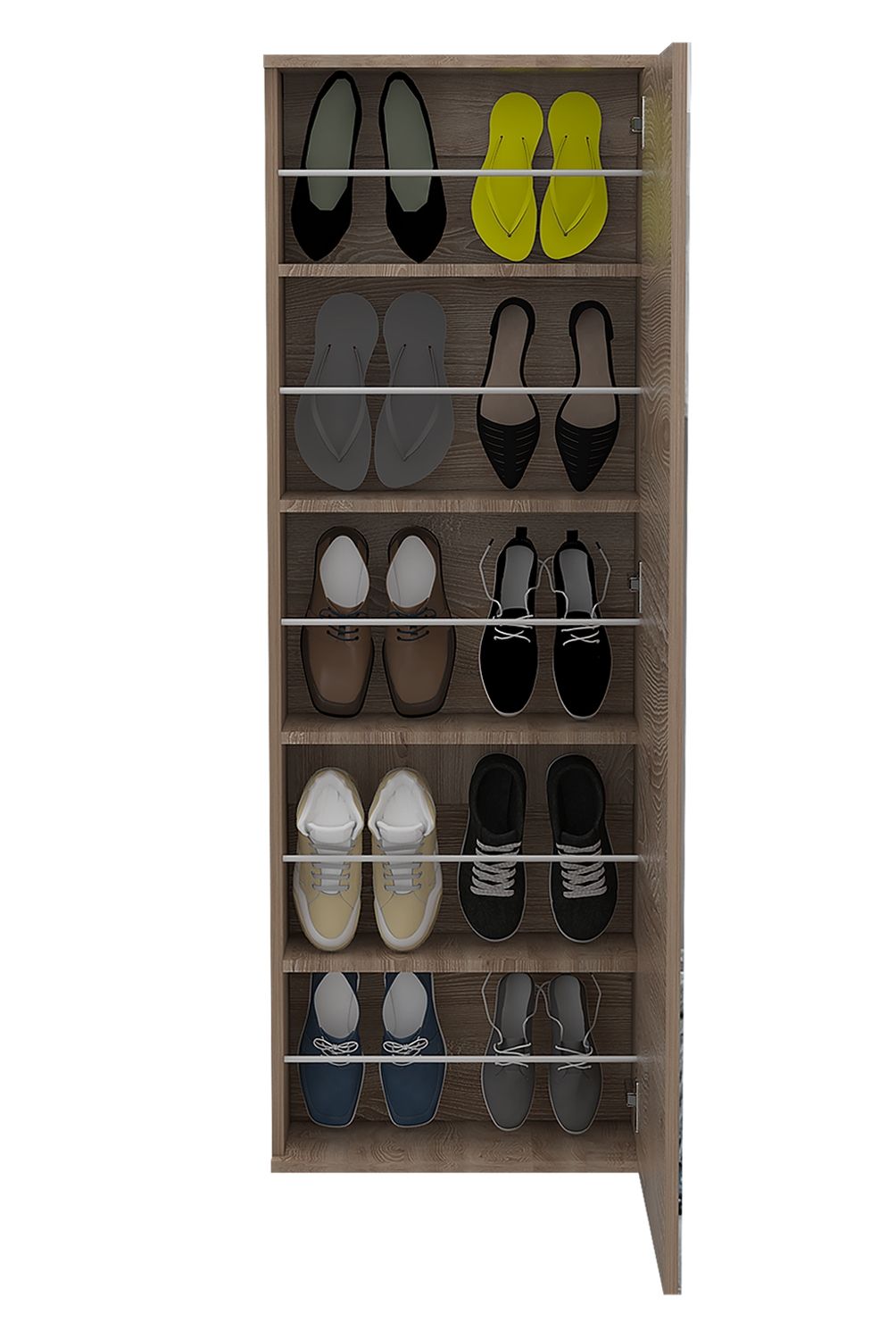 TUHOME - Zapatero Leto con Espejo - Miel Tuhome