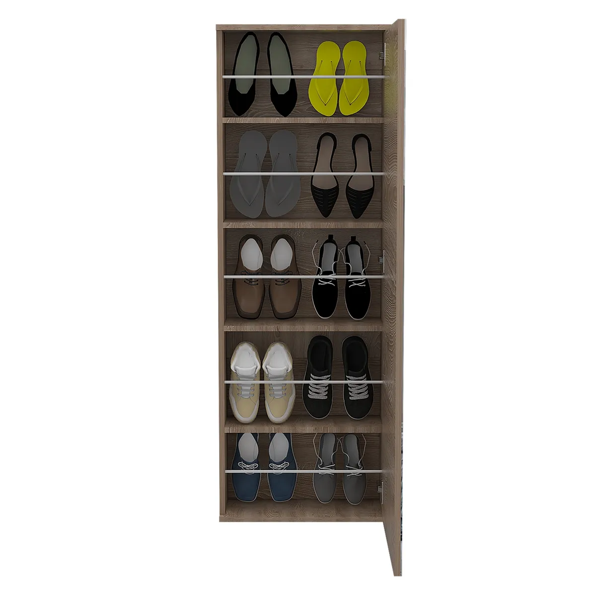 TUHOME - Zapatero Leto con Espejo - Miel Tuhome