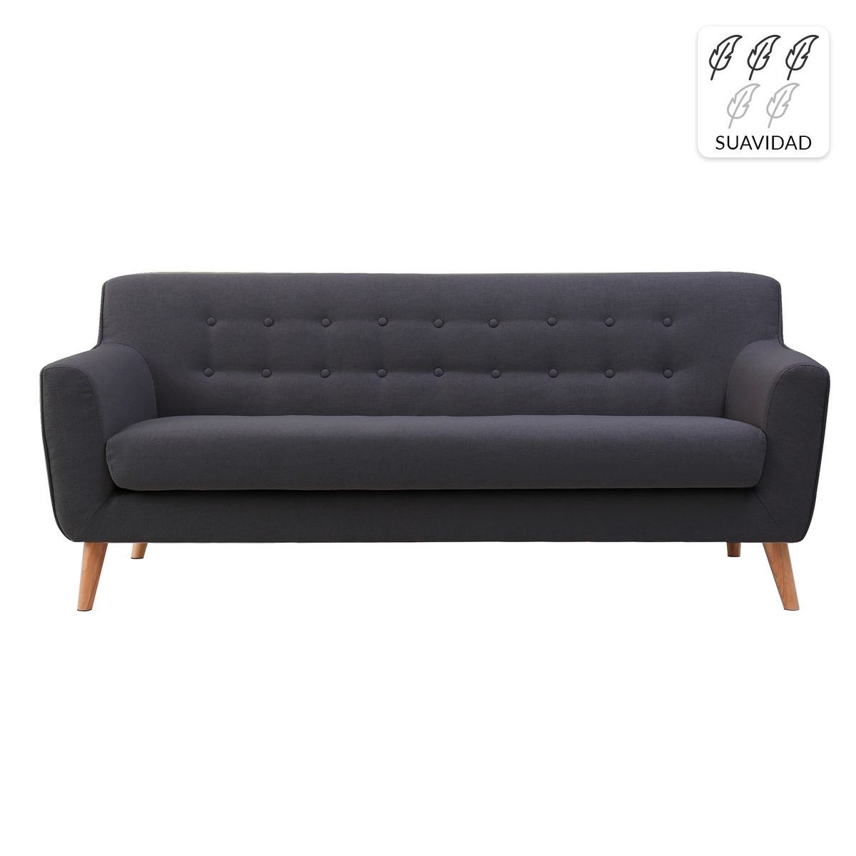 EPICADECO - Sofá 3 Cuerpos Velvet Polo Epicadeco