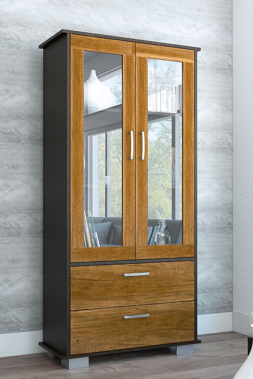TUHOME - Vitrina Classic Caramelo Wengue Tuhome