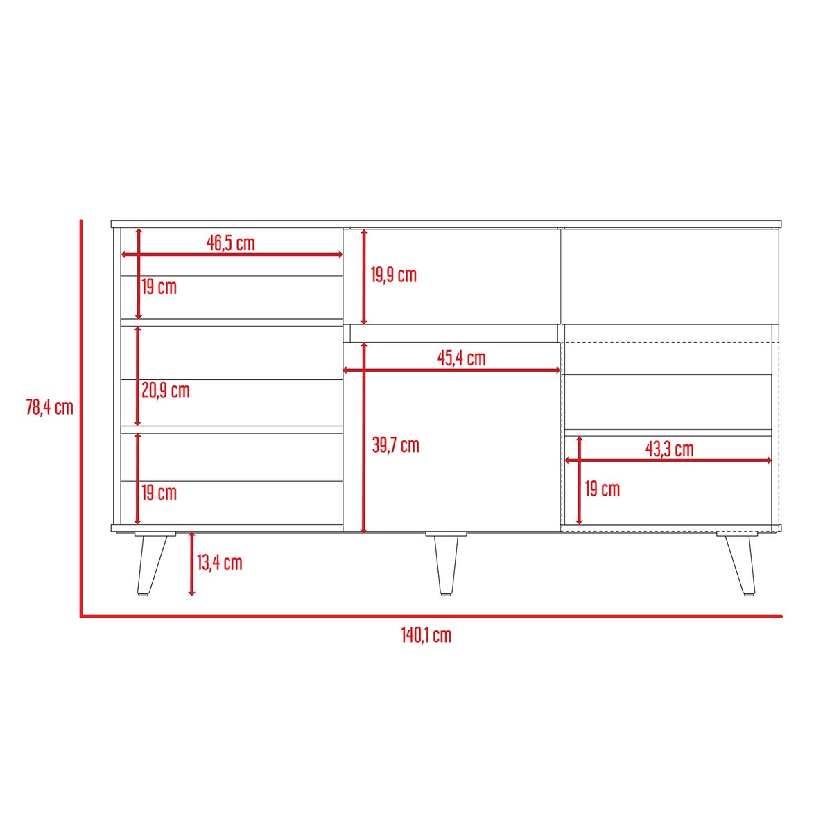 TUHOME - Buffet Salem Miel Plomo Tuhome