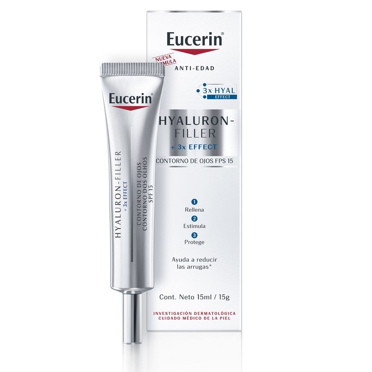 EUCERIN - Crema Contorno De Ojos Antiarrugas Hyaluron-Filler 3XEFFECT 15ml  Eucerin