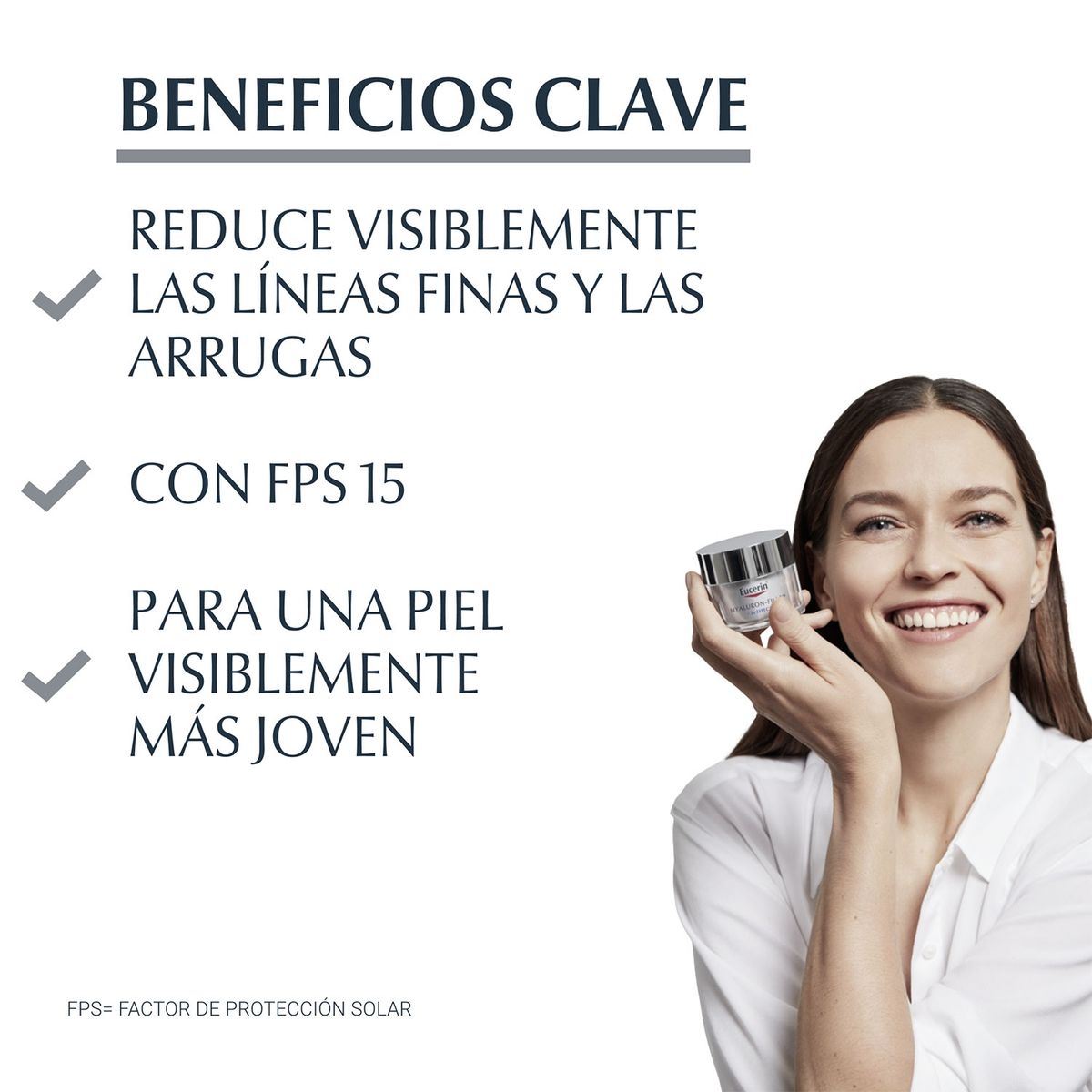 EUCERIN - HYALURON-FILLER Crema Facial de Día Piel Seca Antiarrugas FPS15 50 ml Eucerin