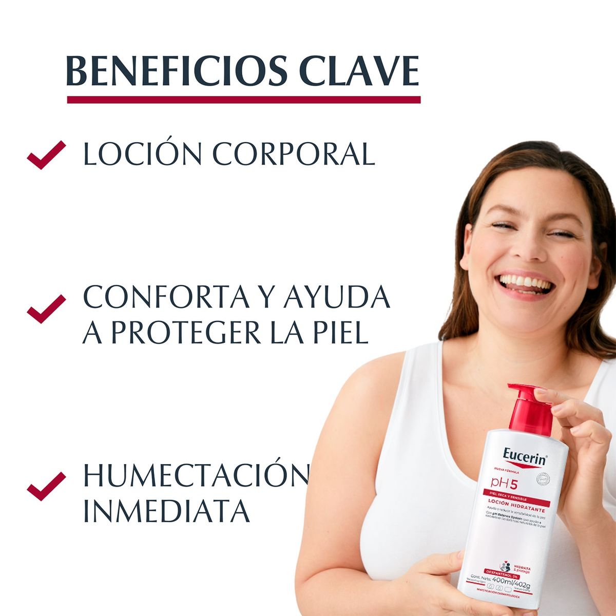 EUCERIN - Loción Corporal Hidratante Sensible 400 Ml Eucerin