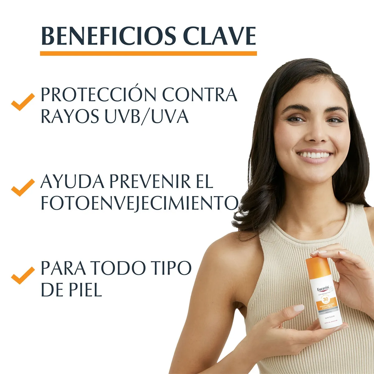 EUCERIN - Protector Solar Facial Antiedad Hidratante Fps 50+ 50 Ml Eucerin