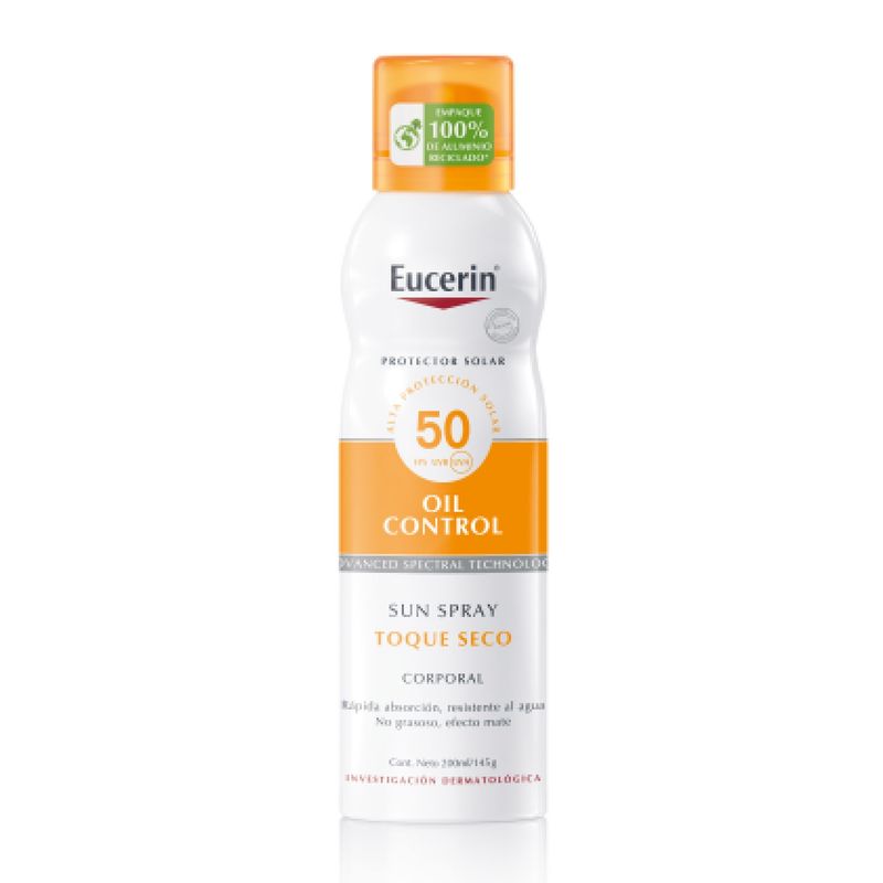 EUCERIN - Protector Solar Corporal Spray Transparente Toque Seco SPF50 200ml EUCERIN
