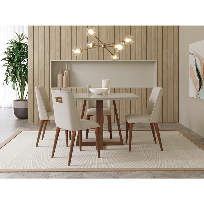 DECOCASA - Juego de Comedor Camile 116Cm 4 Sillas Decocasa