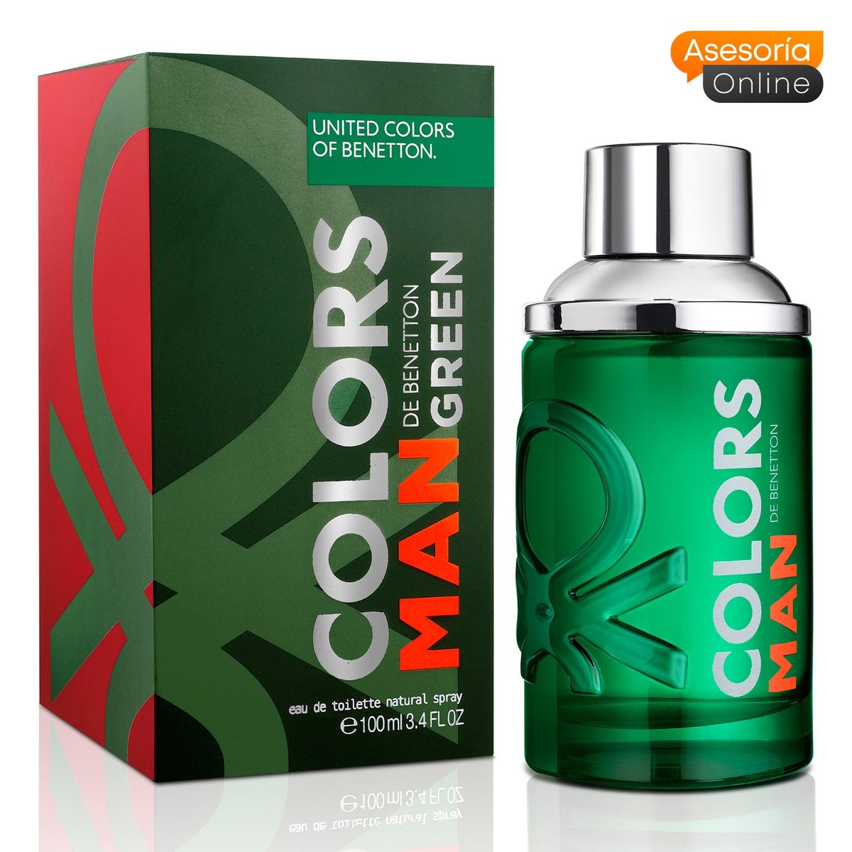 BENETTON - Perfume Hombre Colors Man Green EDT 100ml Vaporizador Benetton