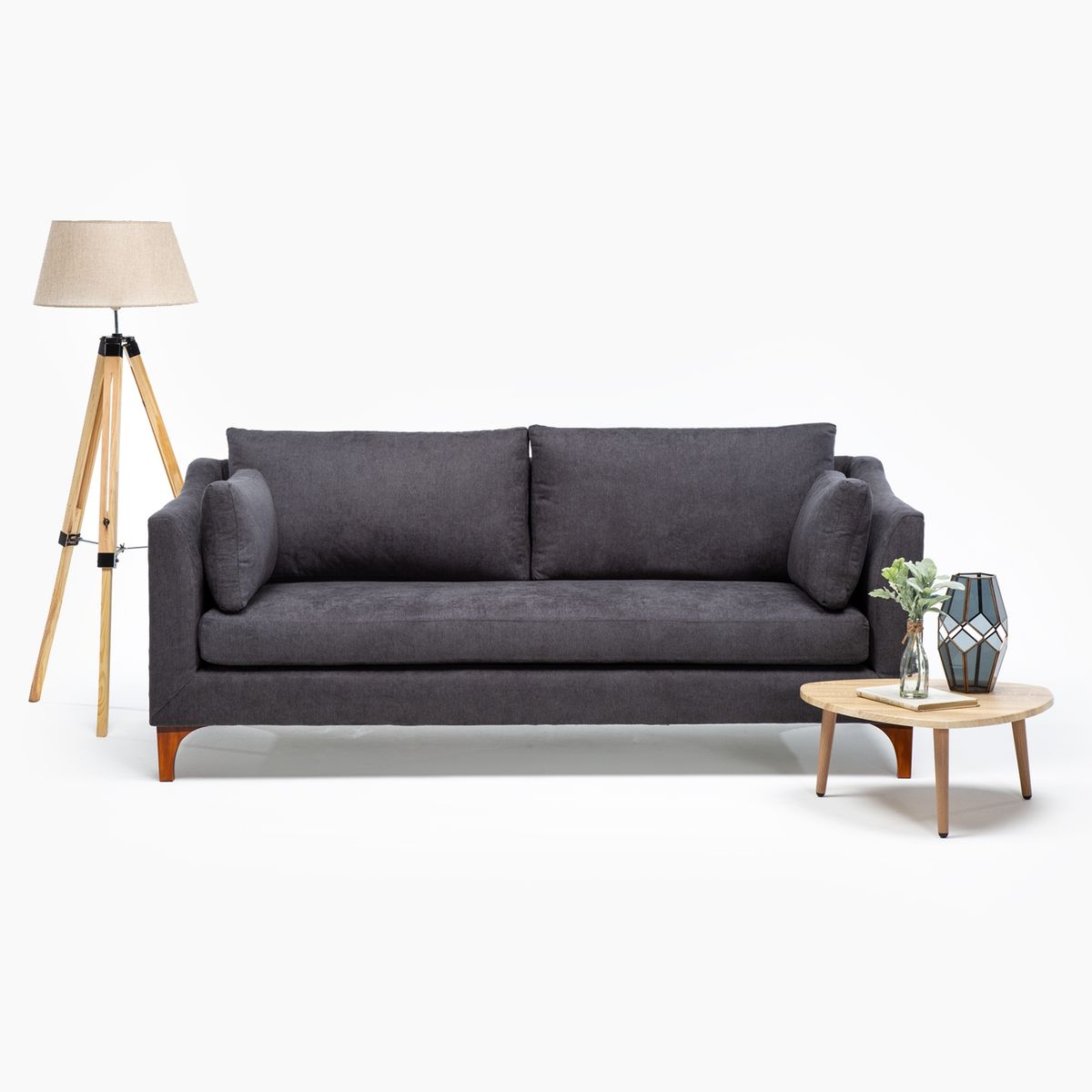 BARRA DESIGN - Sofá 3 Cuerpos Felpa Grecia Barra Design