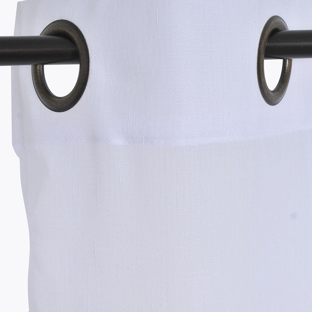 MASHINI - Set 2 Cortinas Velo Lino-Blanca Mashini