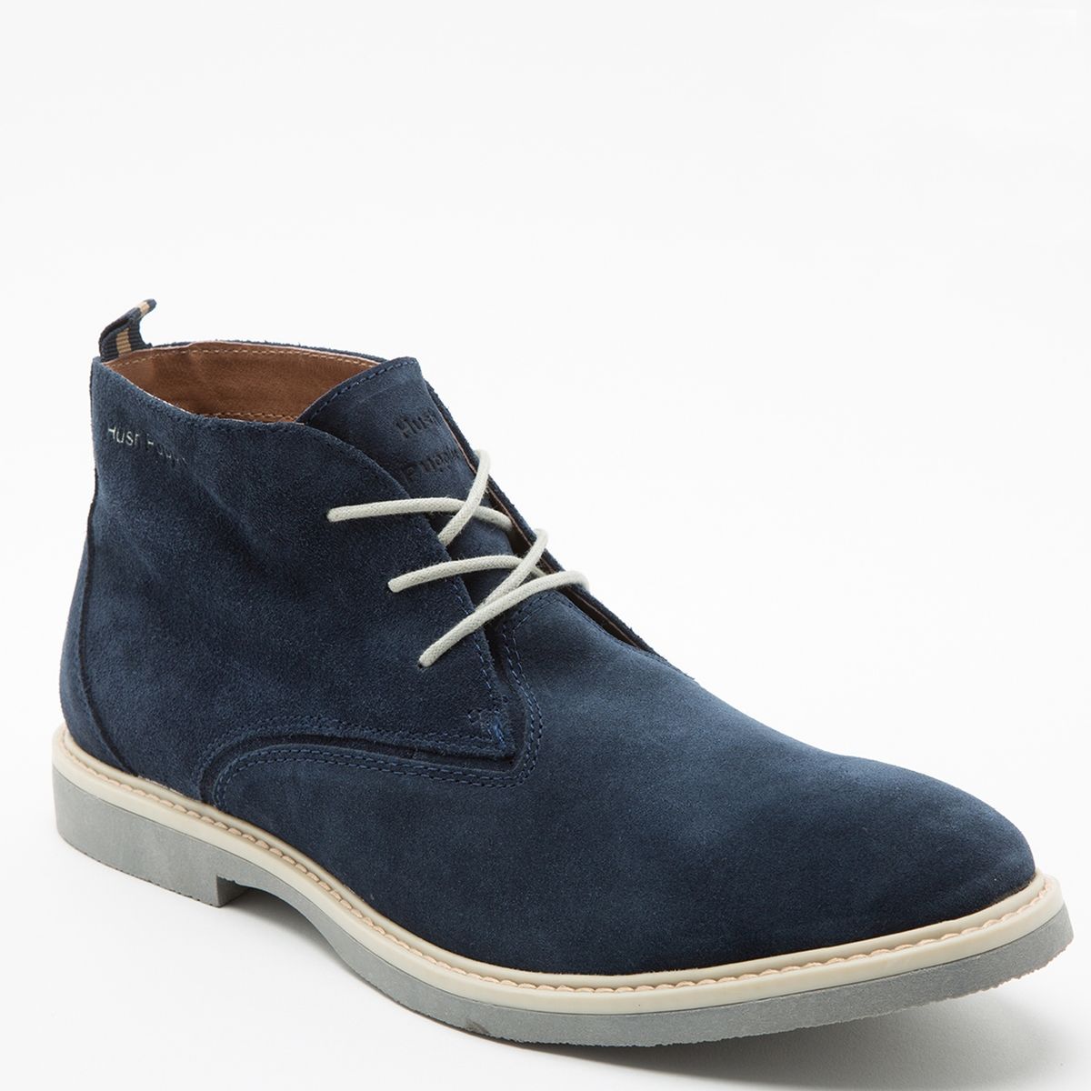 HUSH PUPPIES - Botín Hombre Cuero Azul Hush Puppies