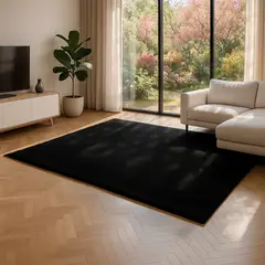 IDETEX - Alfombra Shaggy Lisa 150X200 Cmnegro