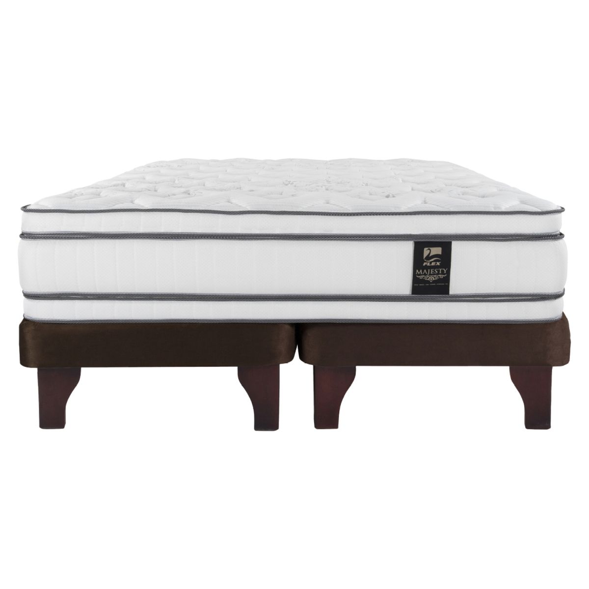 FLEX - Cama Europea Majesty Choc Super King X 2.00Mt Base Dividida Flex