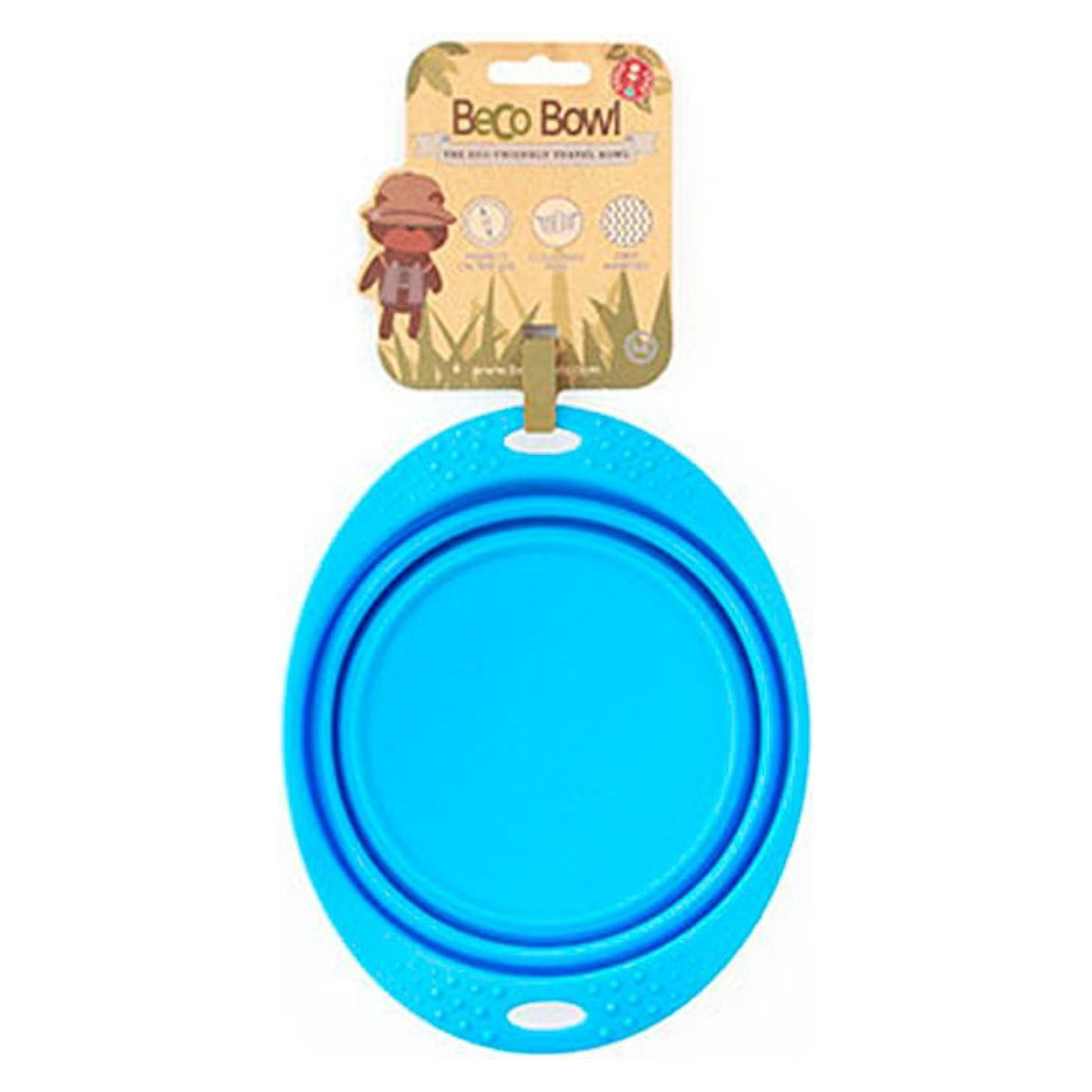 BECO PETS - Plato Perro Viaje Azul S