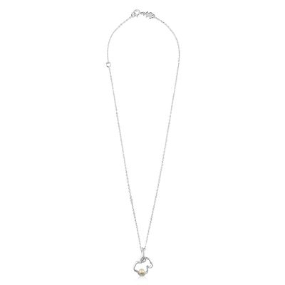 Imagen 2 del producto Collar Silueta De Plata Con Perla Mujer