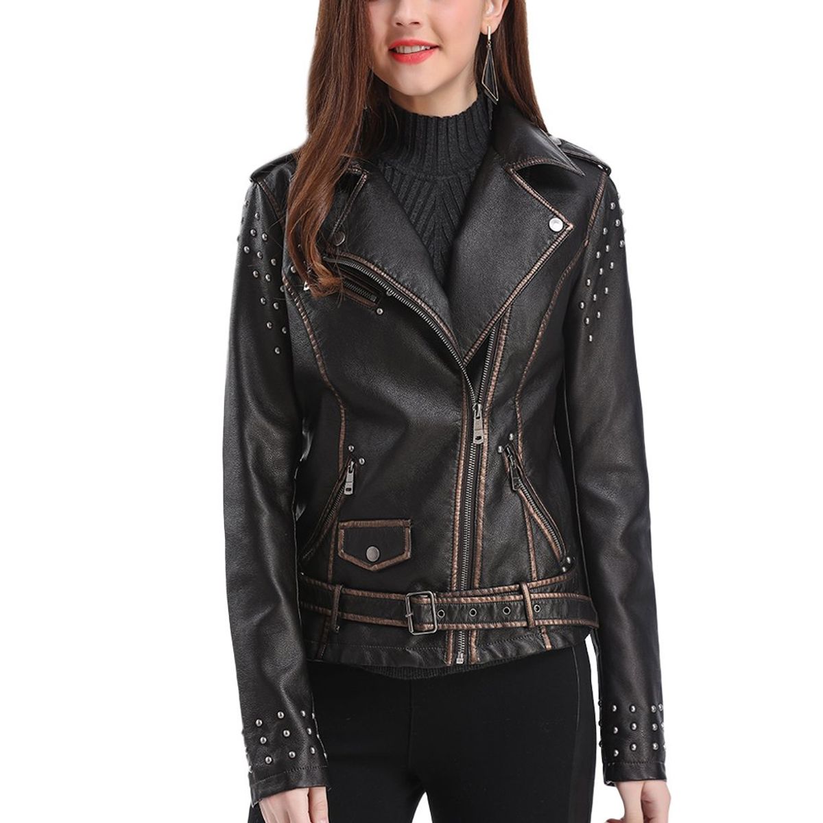 NICOPOLY - Chaqueta Biker Tachas