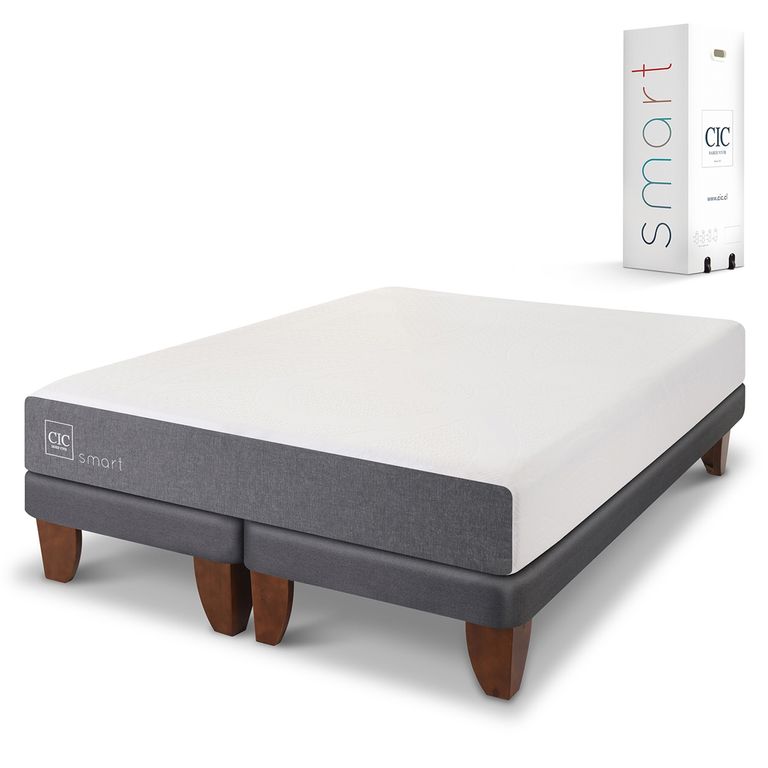 CIC Cama Europea 2 Plazas Smart 50X200 Cm Base Dividida