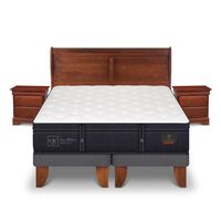 Cama Europea Grand Premium 2 Plazas Base Dividida 150X200 Cm + Muebles Miro