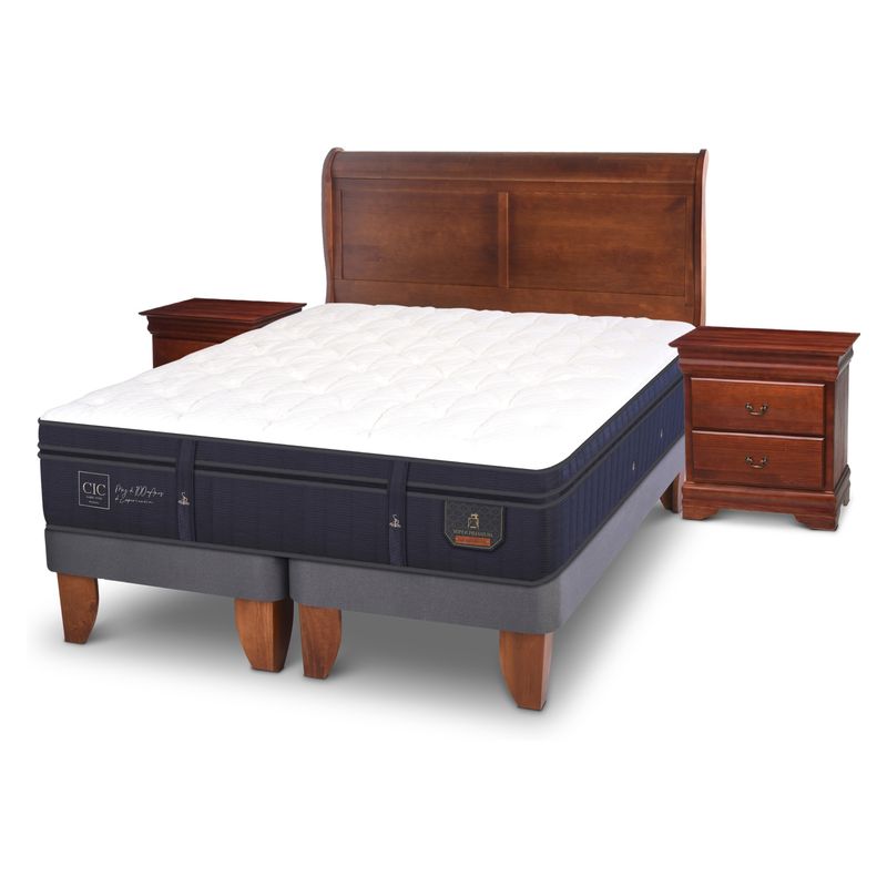 CIC - Cama Europea Super Premium King + Muebles Miro Cic