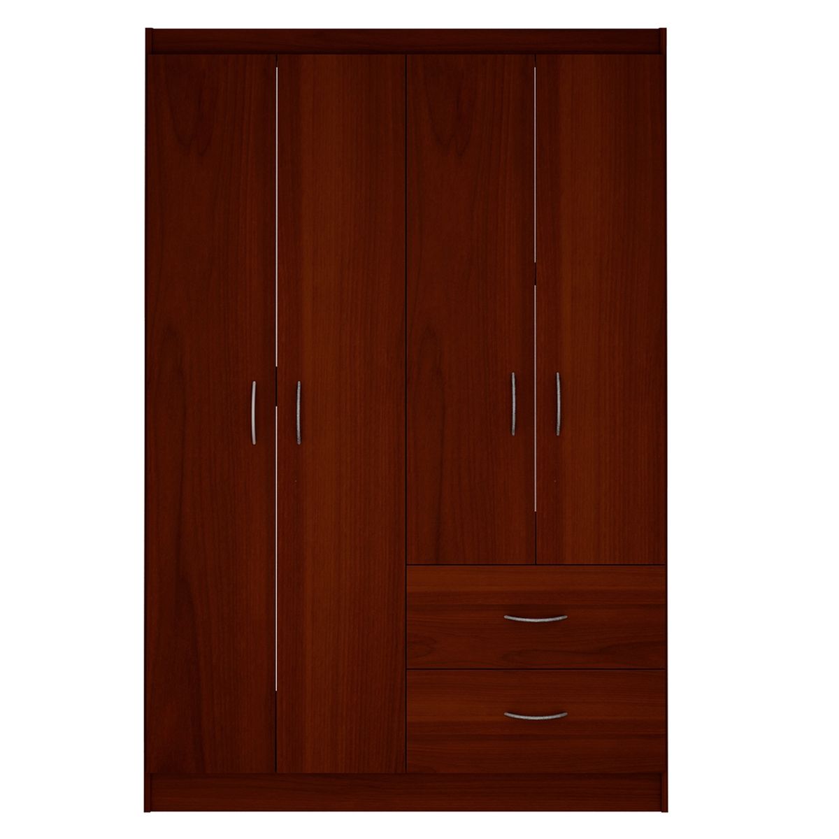 SILCOSIL - Clóset 4 Puertas 2 Cajones Cerezo Silcosil