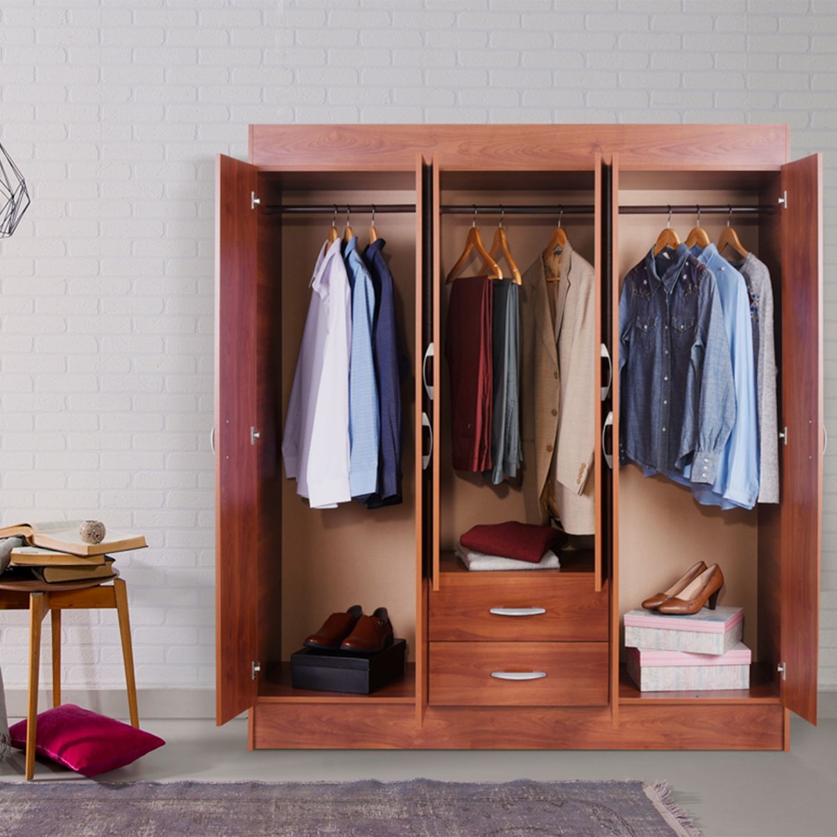 CIC - Clóset Trancura 6 Puertas 2 Cajones 156 cm Cic