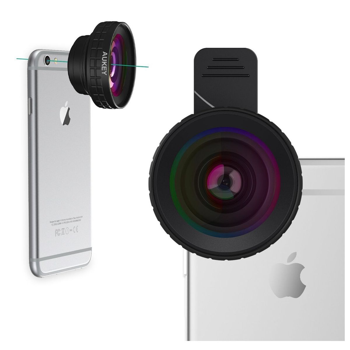 AUKEY - Lente 2 en 1 Gran Angular Lente Macro