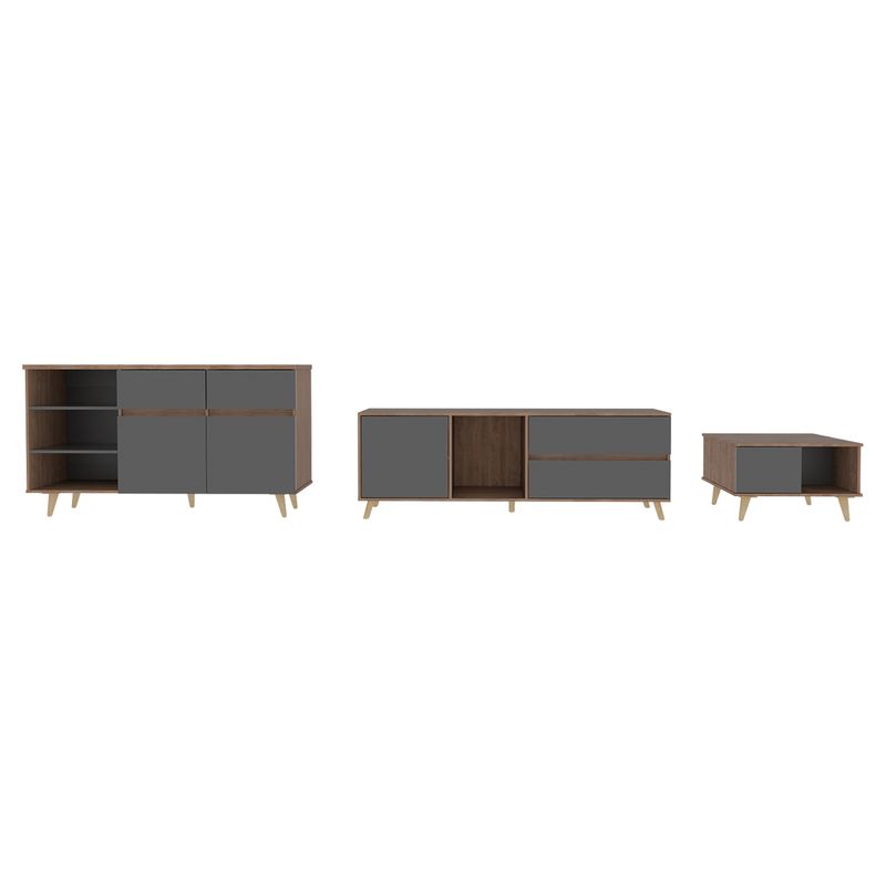 TUHOME - Rack TV 60" + Bife + Mesa Centro Salem