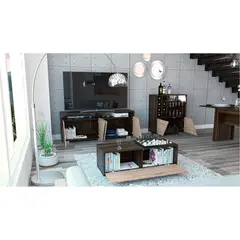 TUHOME - Rack TV 70" + Bar + Mesa de Centro Fraktal