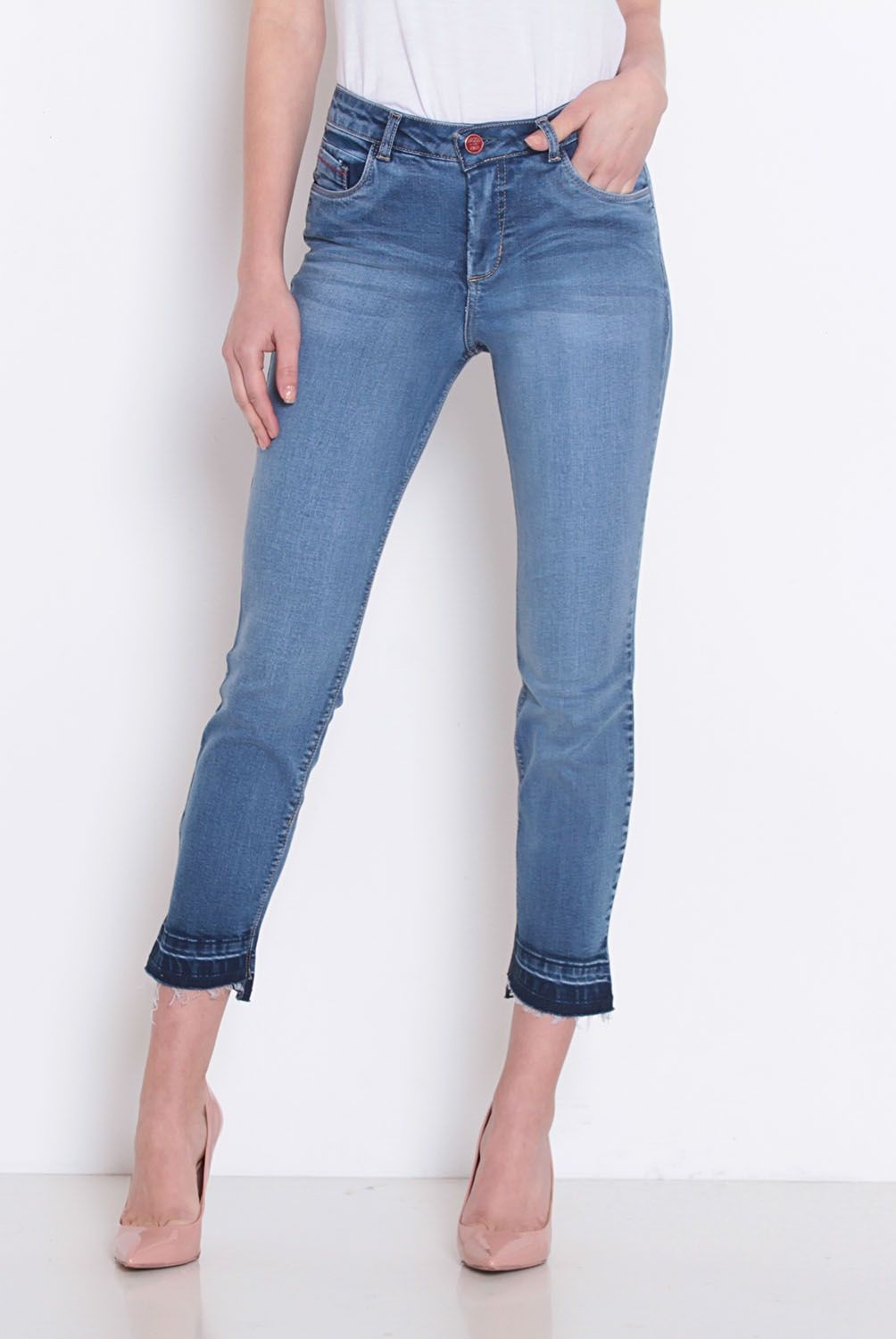 WADOS - Wados Jeans Cropped Tiro Alto Mujer