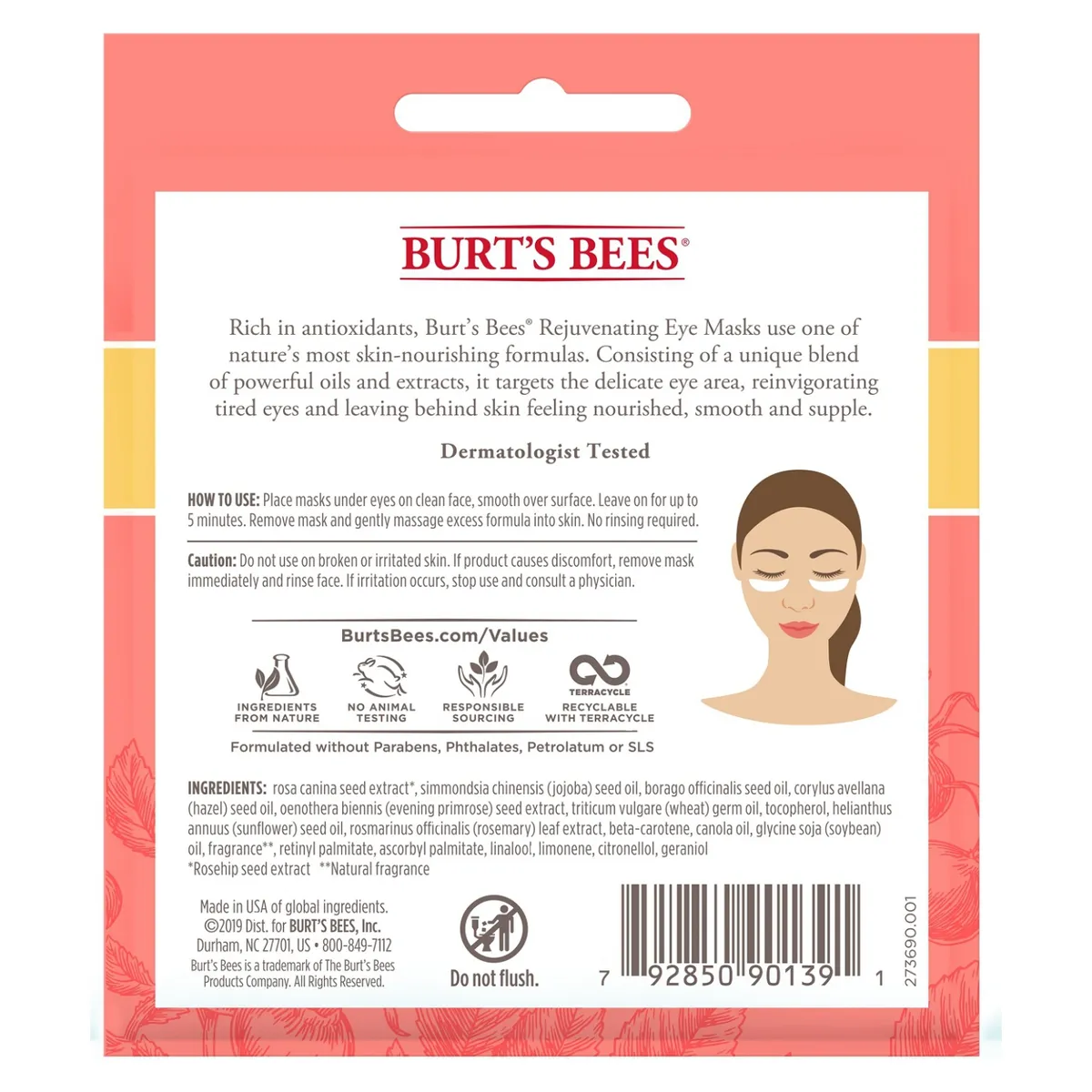 BURTS BEES - Máscara de Ojos Rejuvenecedora BURTS BEES