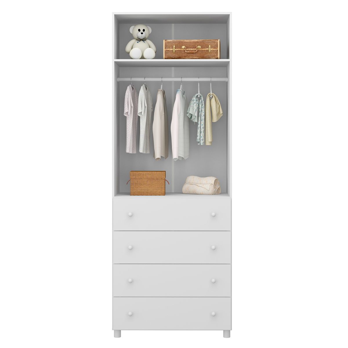 KIDSCOOL - Ropero Infantil Blanco Kidscool