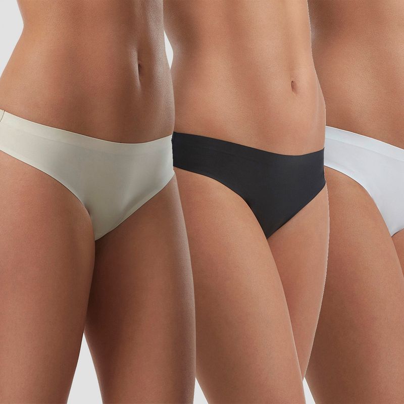 FLORES - Pack de 3 Calzones Bikini Mujer Flores