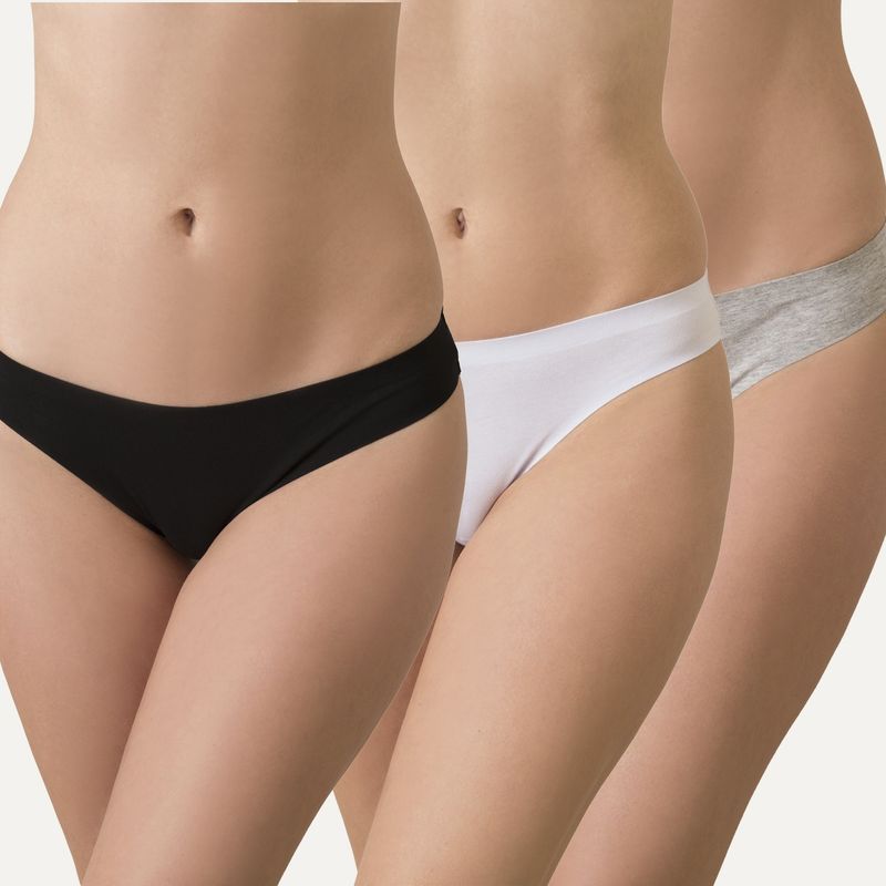 FLORES - Calzón Pack Bikini Mujer Flores
