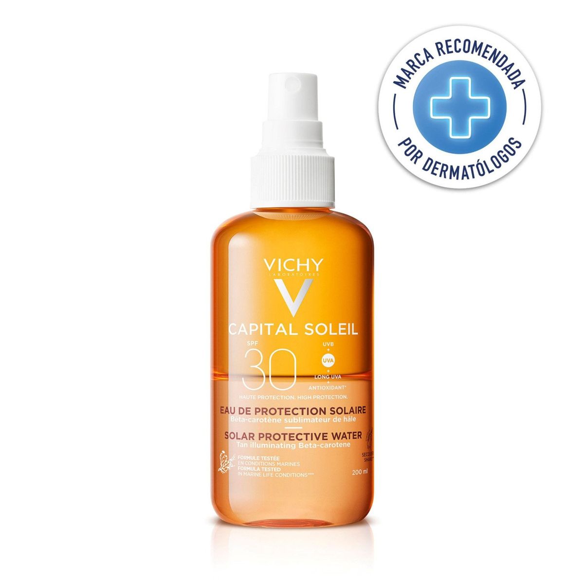 VICHY - Protector Solar Corporal Agua Bronceante Ideal Soleil FPS 30 200 ml Vichy