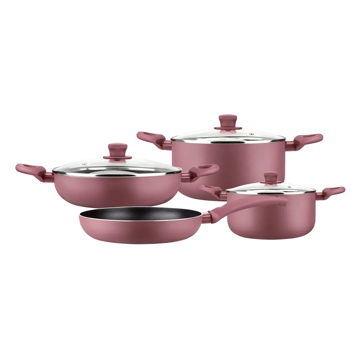 MARMICOC - Batería de Cocina Aluminio Spring 7 Piezas Marmicoc