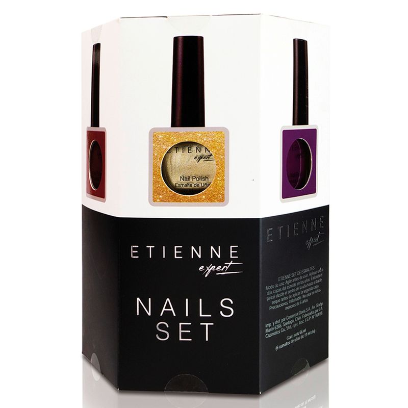 ETIENNE - Set Esmaltes de Uña Exagonal Etienne