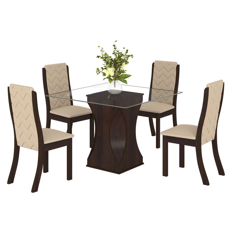 EXIT - Juego de Comedor 4 Sillas Kelly Exit
