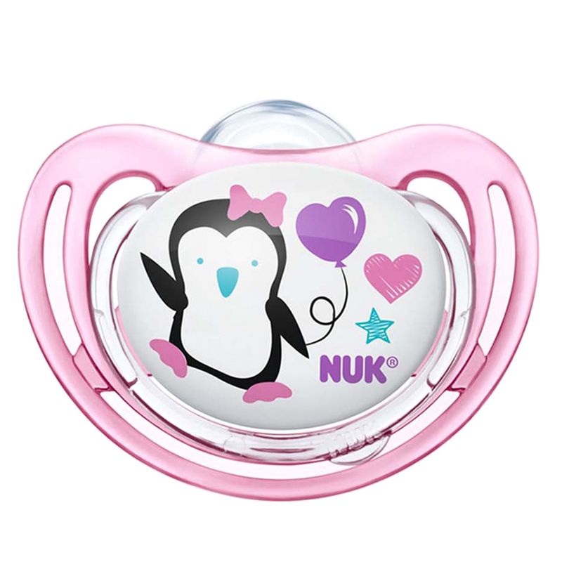 NUK - Chupete Silicona Free Etapa 1 Pinguirosa Nuk