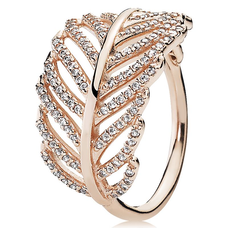 PANDORA - Anillo Pluma Brillante en Rose