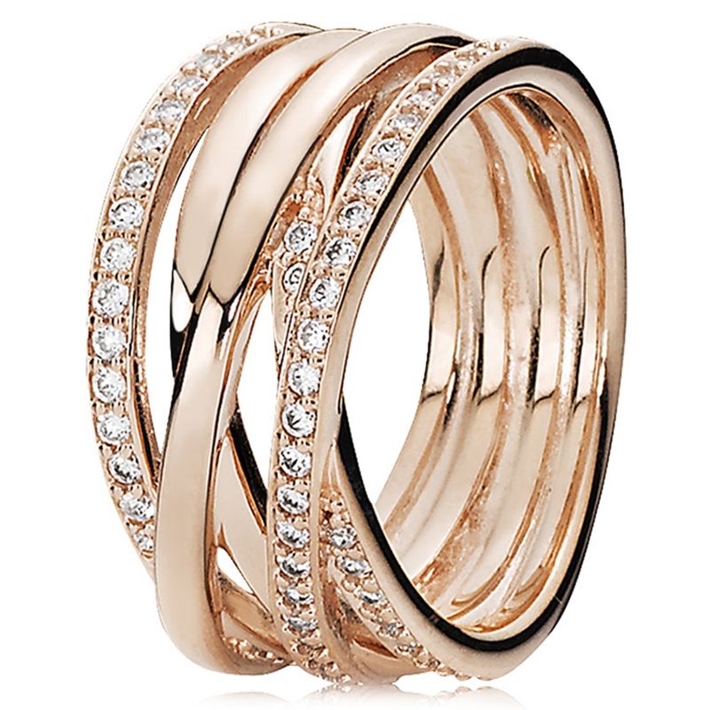 PANDORA - Anillo Entrelazado Rose Mujer Pandora