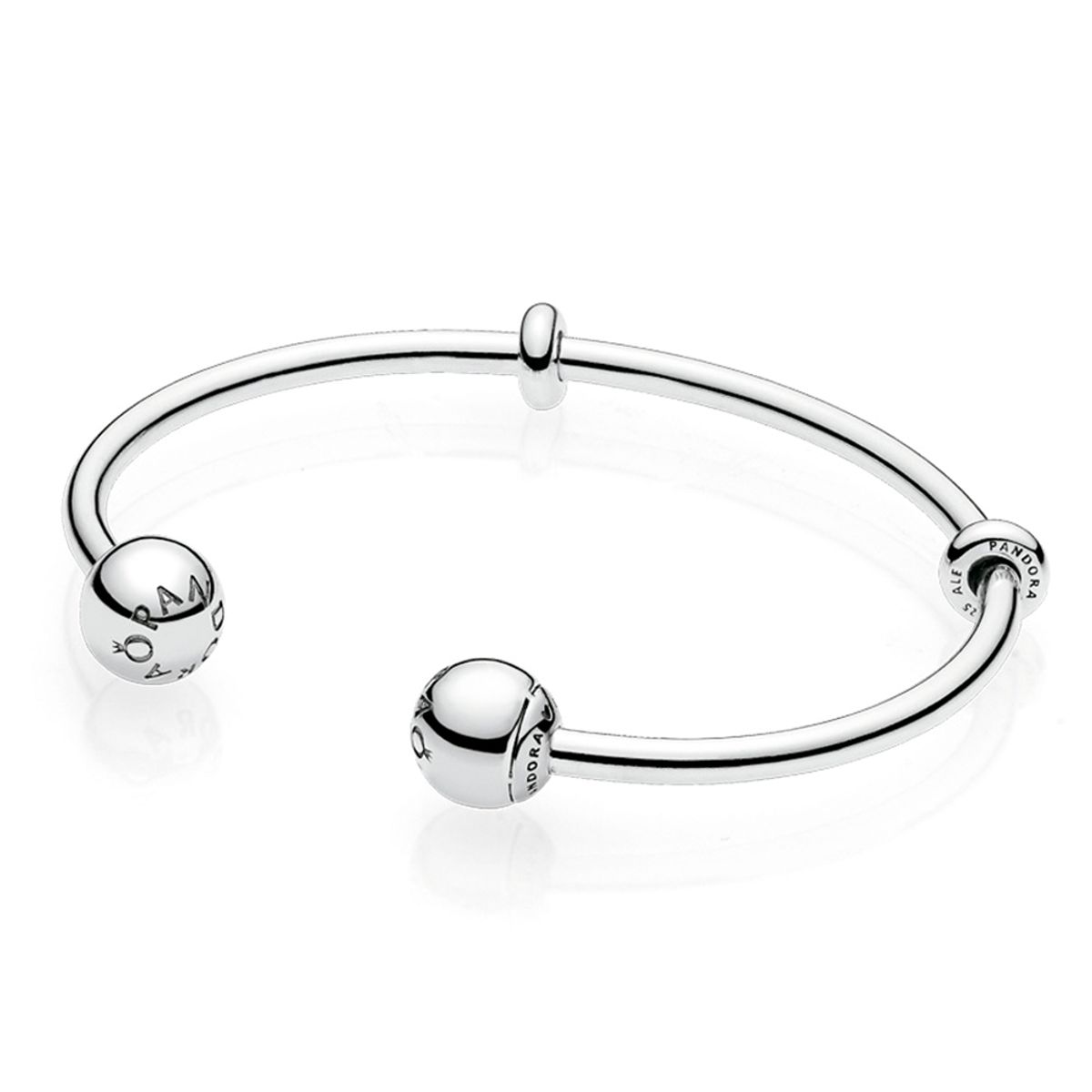 PANDORA - Pulsera Rigida Abierta en Plata Mujer Pandora