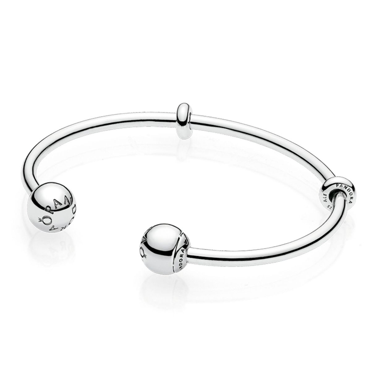 PANDORA - Pulsera Rigida Abierta en Plata Mujer Pandora